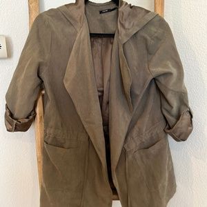 Olive Green Suede Jacket